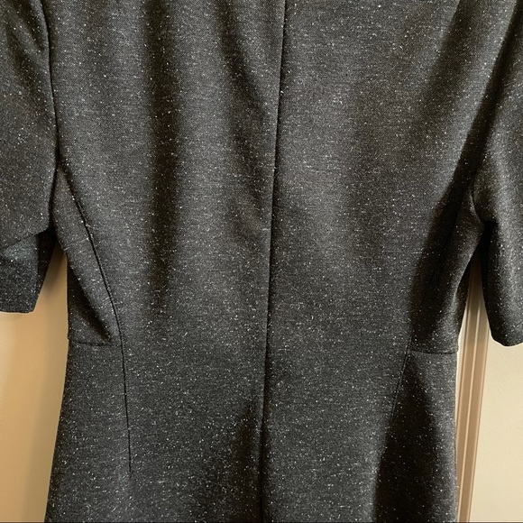 Theory Fitted Short Sleeve Shell Top Melange Ponte - Picture 8 of 13